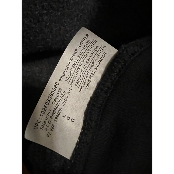 Champion X Genius Hoodie Collab Men’s L Black Embroidered Streetwear Classic - Picture 7 of 7